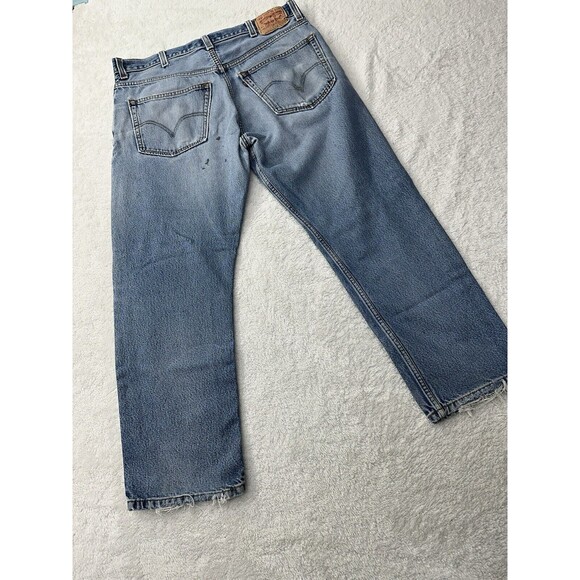 Levis 505 Jeans Men’s 38x30 90s Stonewash Straight Blue Red Tab Denim VTG Retro - Picture 9 of 16